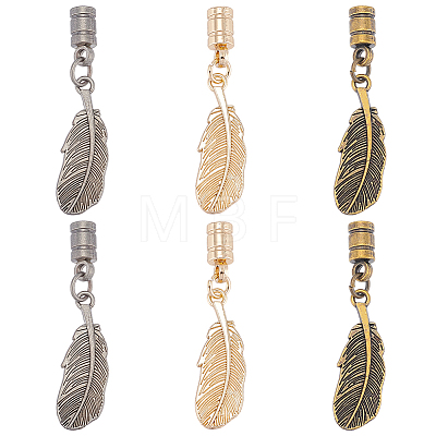 12Pcs 3 Colors Alloy Cord Ends FIND-GF0009-09-1