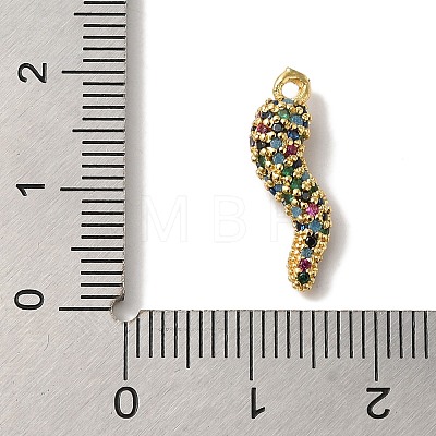 Rack Plating Brass Micro Pave Cubic Zirconia Pendant KK-A229-03C-G-1