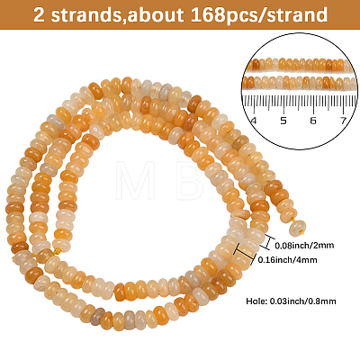 2 Strands Natural Topaz Jade Beads Strands G-PA0001-24B-1
