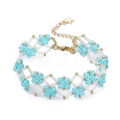 Handmade Glass Seed Beaded Bracelets for Women BJEW-MZ00124-01-1