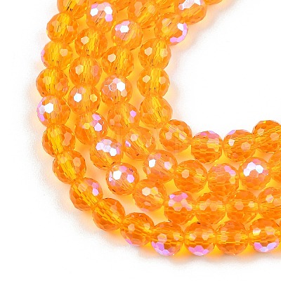 Electroplate Transparent Glass Beads EGLA-B013-02A-AB10-1
