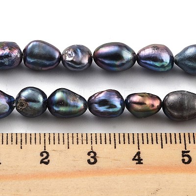 Dyed Natural Cultured Freshwater Pearl Beads Strands PEAR-P062-28F-1