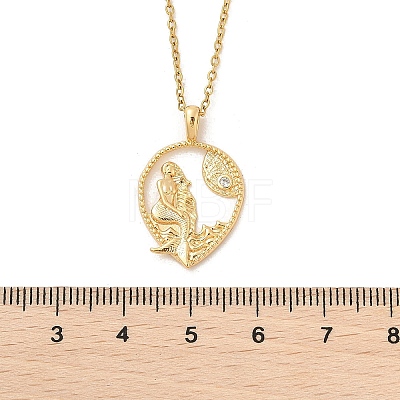 Brass Clear Cubic Zirconia Pendant Necklaces for Women NJEW-R018-02G-01-1