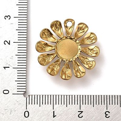 Natural Howlite Flower Pendants STAS-R009-05G-07-1