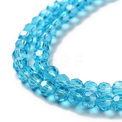 Electroplate Glass Bead Strands EGLA-R015-4mm-12-1