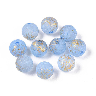 Baking Paint Glass Beads DGLA-N014-8mm-01C-1