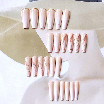 ABS Plastic Full Cover Press On False Nails MRMJ-CP0001-72-1