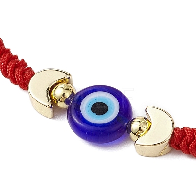 Adjustable Lanmpword Evil Eye Braided Bead Bracelet BJEW-JB11062-03-1