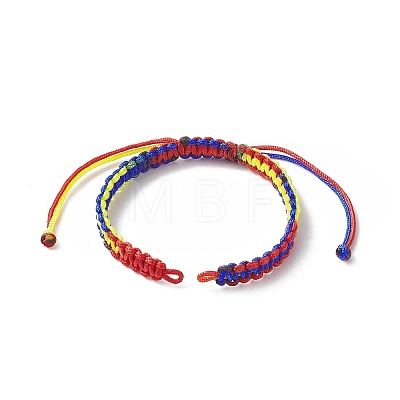 Gradient Color Polyester Cord Braided Bracelets AJEW-JB01146-1