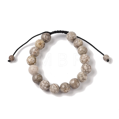 10mm Round Natural Maifanite Braided Bead Bracelets BJEW-C067-01C-06-1