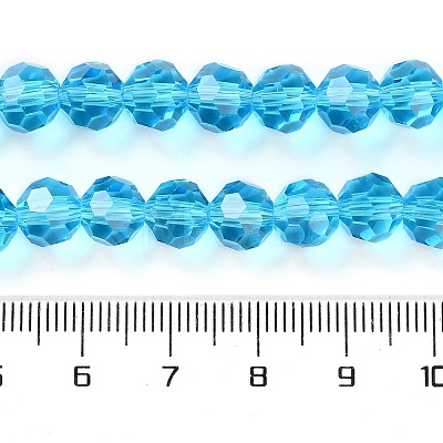 Transparent Glass Beads Strands GLAA-Q104-01C-1