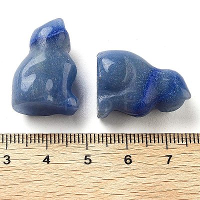 Dyed & Heated Natural Blue Aventurine Carved Figurines DJEW-L023-B01-1