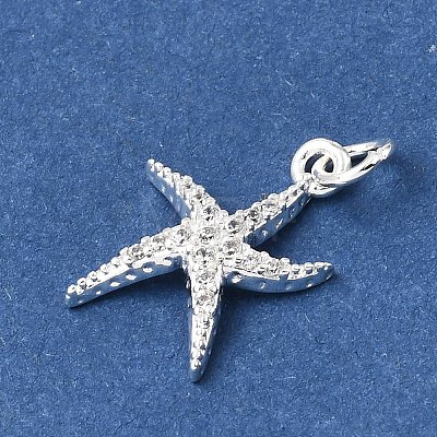 Brass Micro Pave Clear Cubic Zirconia Pendants KK-D110-06S-1