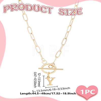 304 Stainless Steel Letter Pendant Necklaces NJEW-LP0001-52Y-G-1