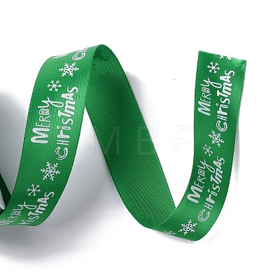 25 Yards Christmas Theme Printed Polyester Ribbon OCOR-C004-02A-1