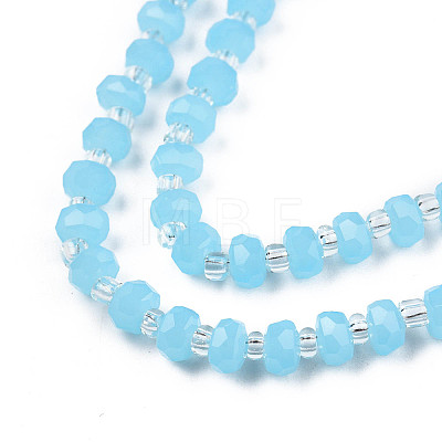 Imitation Jade Glass Beads Strands GLAA-N052-04-B01-1