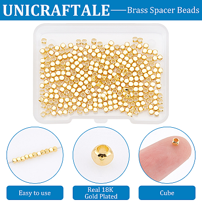 300Pc Brass Spacer Beads FIND-UN0015-46G-1