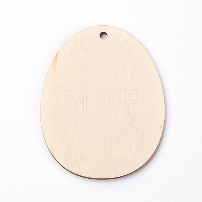 Undyed Wood Big Pendants WOOD-G003-04-1