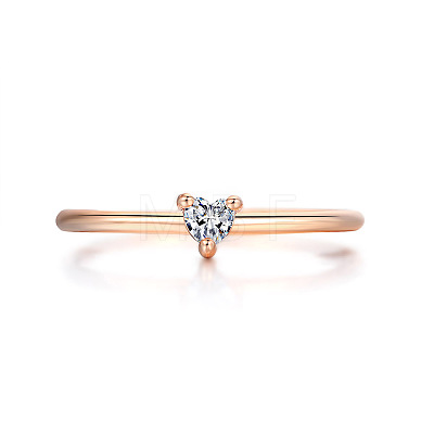 Brass Micro Pave Cubic Zirconia Finger Rings for Women FS-WG4BC3F-15-1