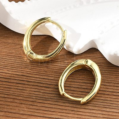 Brass Huggie Hoop Earrings EJEW-C502-11G-1