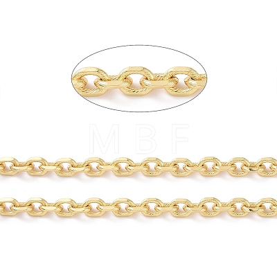Brass Textured Cable Chains CHC-G016-08G-1