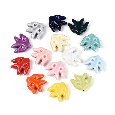Handmade Porcelain Ceramic Beads PORC-T134-18M-1