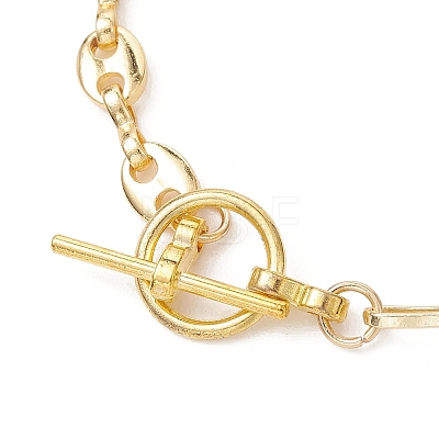 Brass Coffee Bean Chain and Paperclip Chain Bracelet Making AJEW-JB01566-1