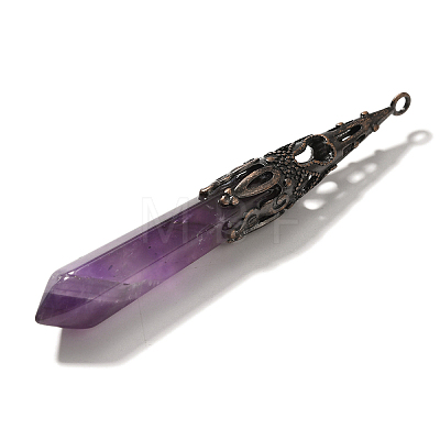 Natural Amethyst Pointed Big Pendants G-P560-02R-21-1