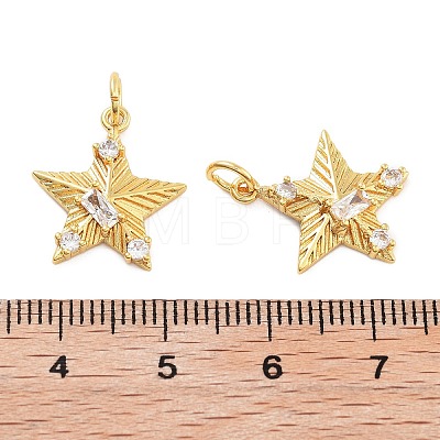 Rack Plating Brass Micro Pave Cubic Zirconia Pendants KK-Z071-83G-1