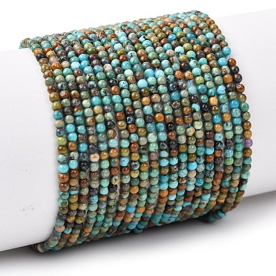 Natural Turquoise Beads Strands G-K366-G01-2mm-1