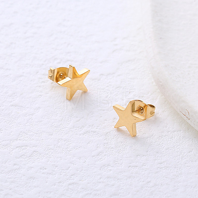Stainless Steel Star Stud Earrings OG4503-2-1