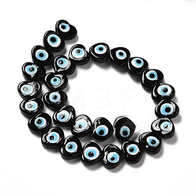 Handmade Evil Eye Lampwork Beads Strands LAMP-E023-07C-03-1