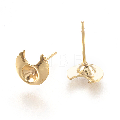 304 Stainless Steel Ear Stud Components X-STAS-G187-07G-1