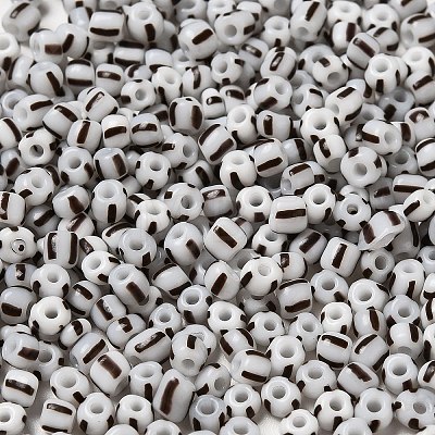 6/0 Opaque Colours Seep Glass Seed Beads SEED-F003-04A-12-1