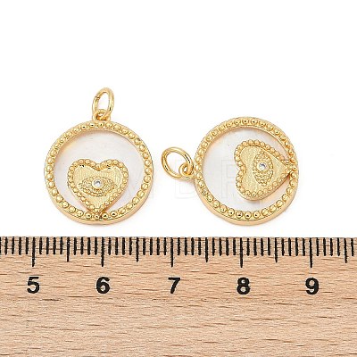 Brass Micro Pave Cubic Zirconia Pendants KK-U058-02G-1