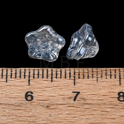 Electroplate Transparent Glass Beads GLAA-T025-81A-01-1