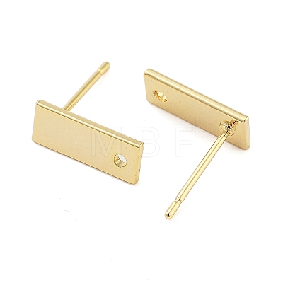 Brass Stud Earrings Findings EJEW-B063-01G-01-1