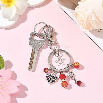 Alloy & Glass Keychains KEYC-YW00303-03-1