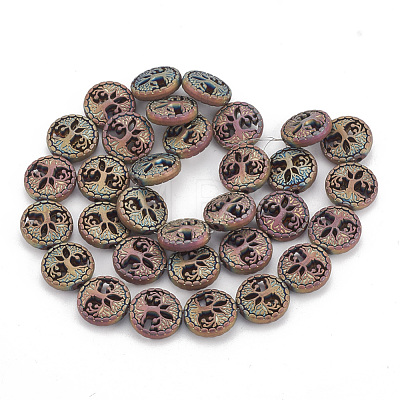 Electroplate Non-magnetic Synthetic Hematite Beads Strands G-N0322-05F-1