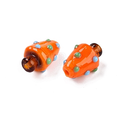 Handmade Lampwork Bumpy Beads LAMP-T022-02A-09-1