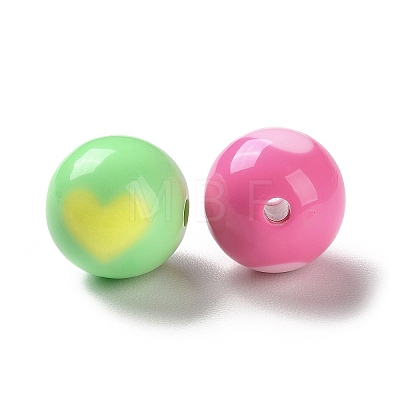 Two Tone Opaque Acrylic Beads LS-X-SACR-I005-07C-1