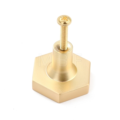 Hexagon with Marble Pattern Brass Box Handles & Knobs DIY-P054-C03-1