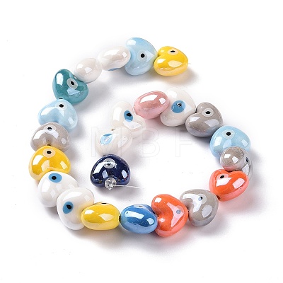 Handmade Porcelain Beads Strands X-PORC-K003-02-1