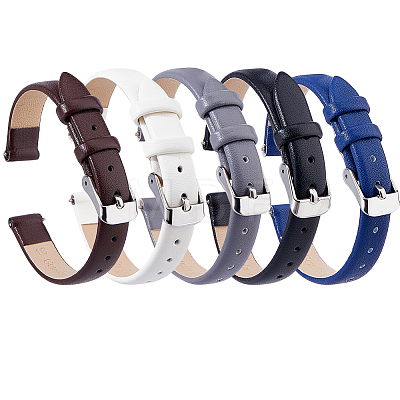 5 Bags 5 Colors PU Leather Watch Band FIND-FH0017-63A-1