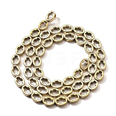 Electroplated Synthetic Non-magnetic Hematite Beads Strands G-L613-Z01-01F-1