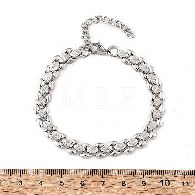 304 Stainless Steel Oval Link Bracelets for Women BJEW-F488-19P-1