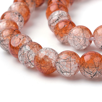 Drawbench Synthetic Crackle Quartz Beads Strands GLAA-S140-8mm-09-1