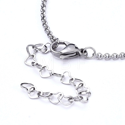 304 Stainless Steel Rolo Chains Necklace & Bracelet Jewelry Sets SJEW-JS01097-1