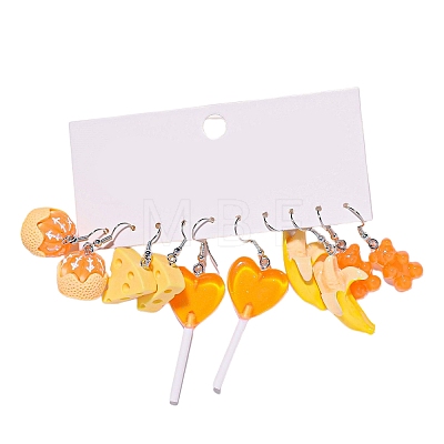 Resin Food Model Dangle Earrings PW-WG01B9B-01-1