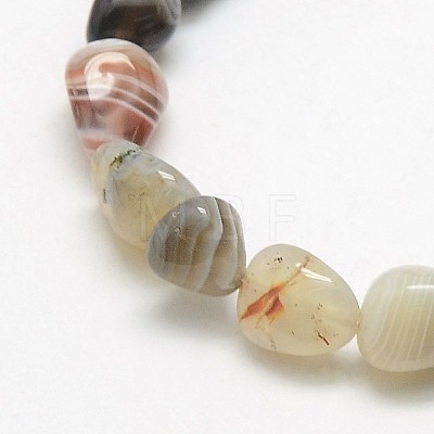 Natural Botswana Agate Nuggets Beads Strands G-L154-03-1